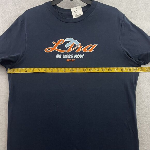 NEW LIRA Clothing T Shirt Mens Size Medium Blue Logo Spell Out Graphic Print - Picture 7 of 9